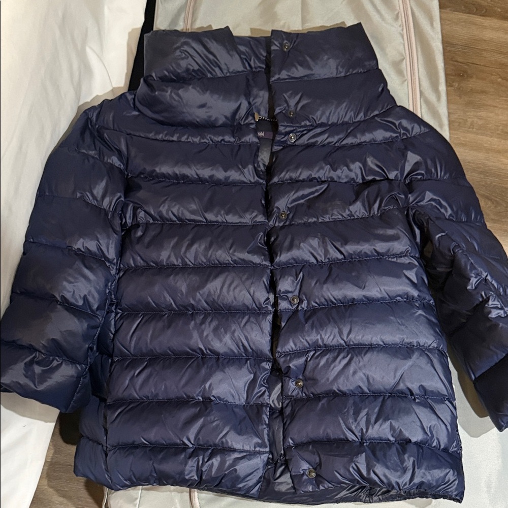 Women's Navy Puffer Jacket